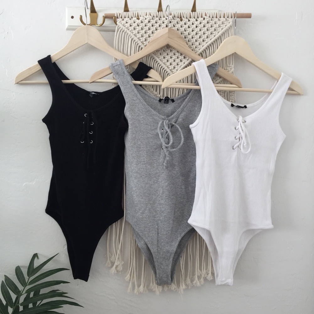 NWT Black Tank Top Bodysuit - Picture 2 of 2